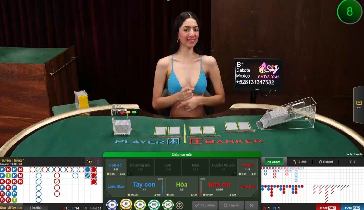 Sảnh casino Ae sexy reality live tại JBO