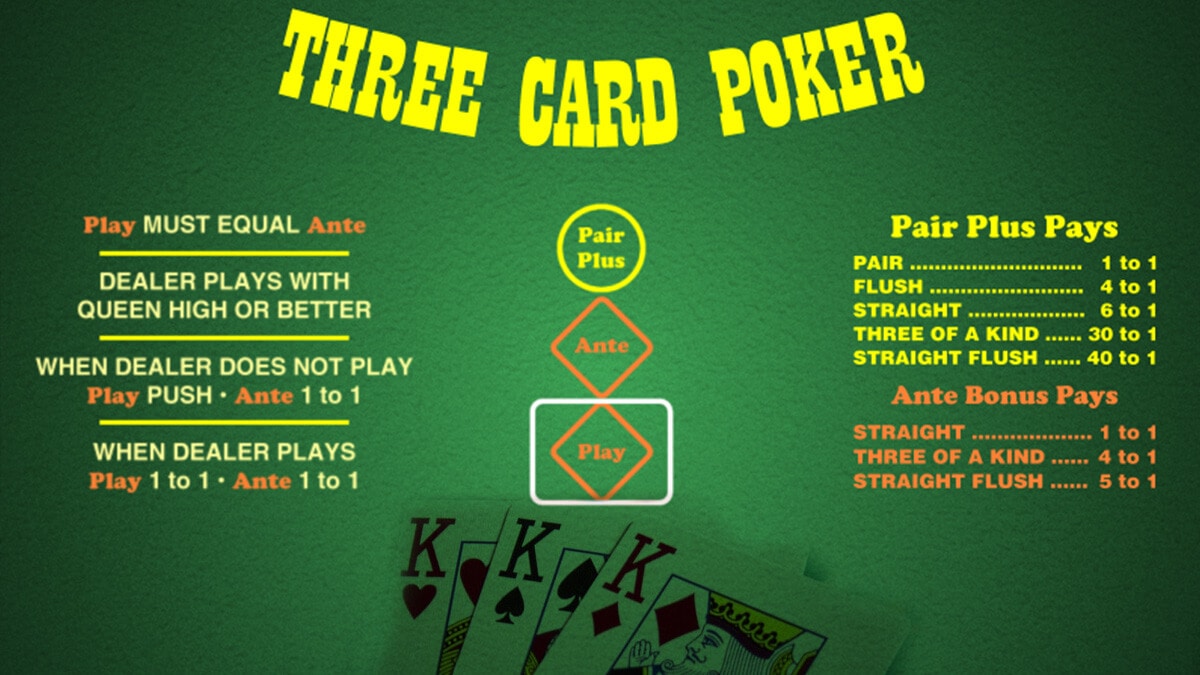 3 Card Poker online