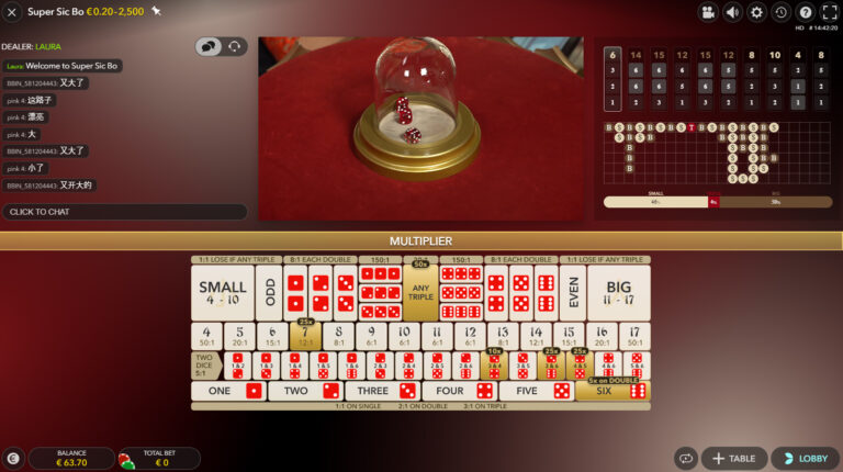 Game Sic Bo casino online